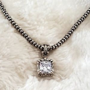 Silpada Sterling Silver Uptown Pendant Popcorn Necklace